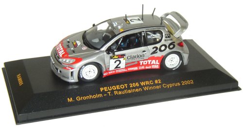 1-43 Scale 1:43 Model Peugeot 206 WRC Cyprus 2002