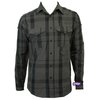 10 Deep Flannel Plaid Button Shirt (Charcoal)