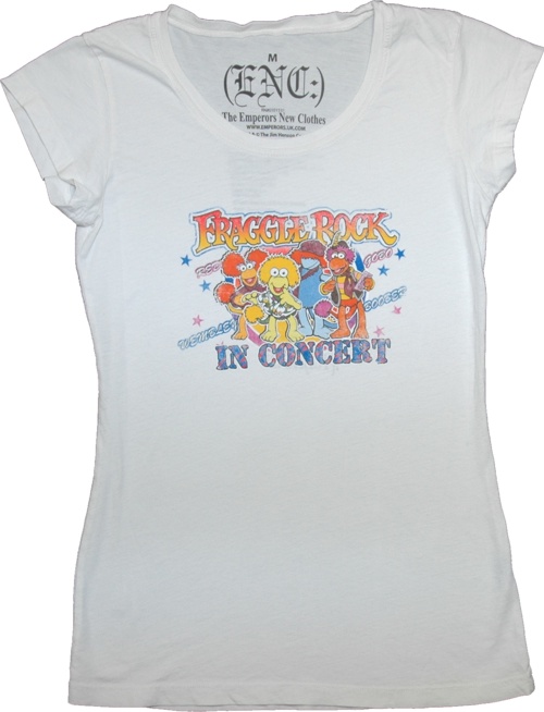 1136 White Fraggle Rock In Concert Ladies T-Shirt from ENC