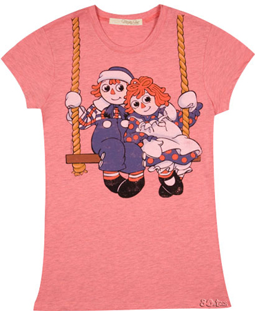 1682 Ladies Raggedy Ann and Andy T-Shirt from Mighty Fine