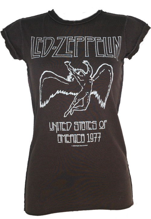 Ladies Led Zeppelin USA 1977 T-Shirt from Amplified Vintage