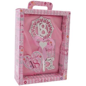 18th Birthday Key (Pink)
