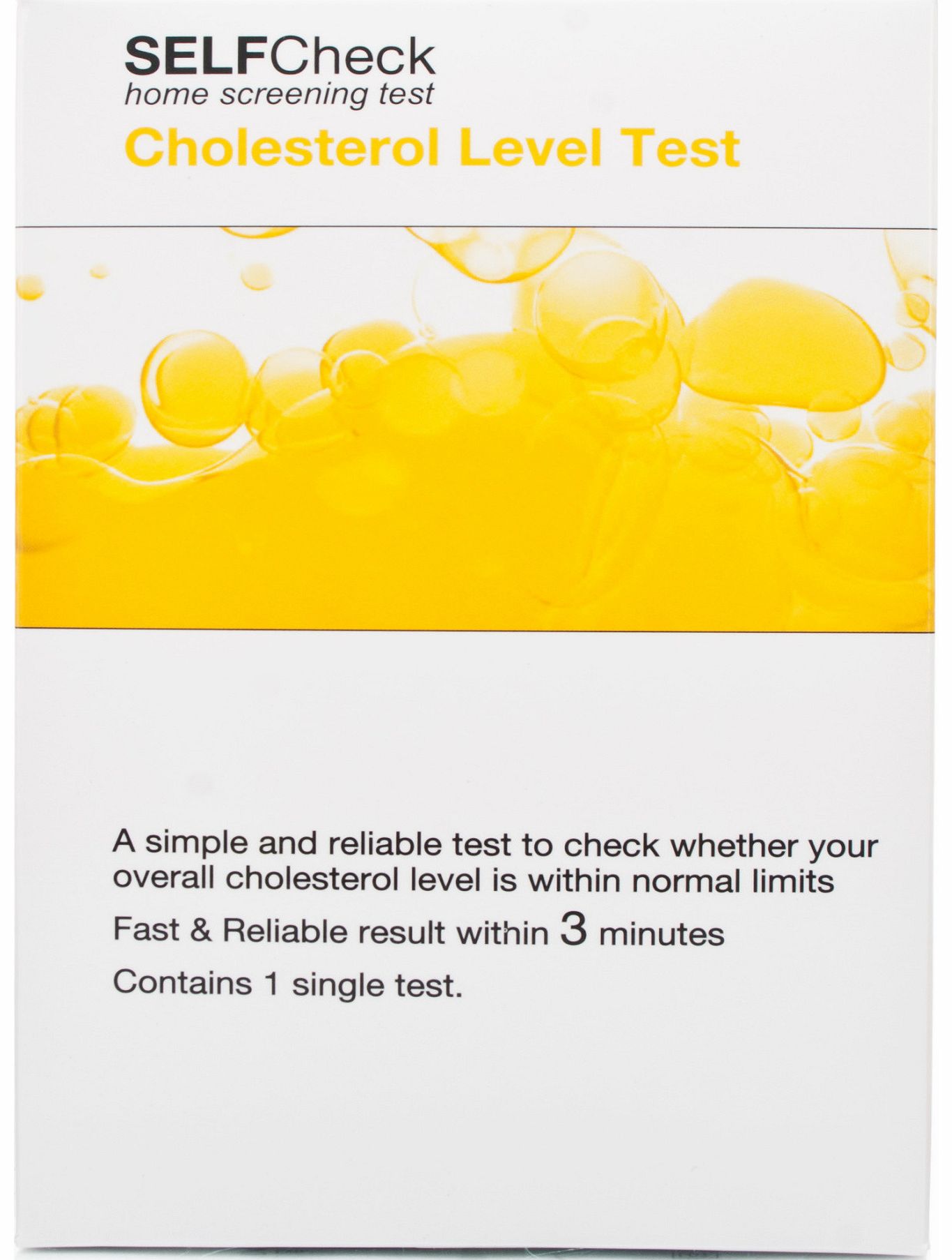 Cholesterol Level Self Check Test