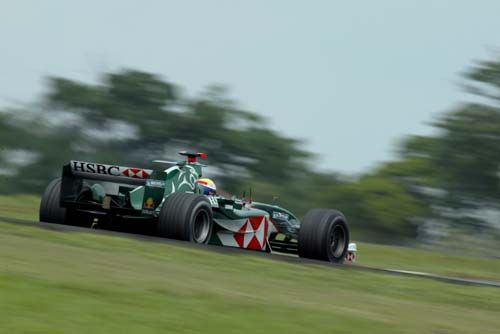 Mark Webber qualifyed the Jaguar in 12th place at Interlagos Poster