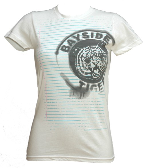 2158 Stripy Bayside Tigers Logo Ladies T-Shirt from American Classics