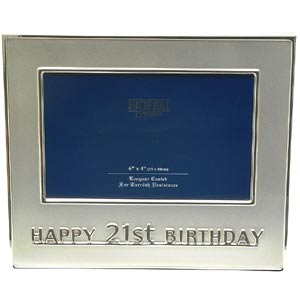 21st Birthday Photo Frame (Silver)