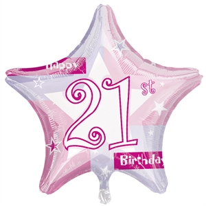 Birthday Pink Shimmer Foil Balloon