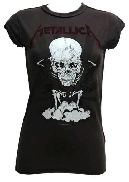 2200 Ladies Metallica Skull T-Shirt from Amplified Vintage