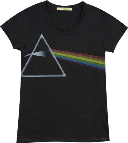 2310 Darkside Of The Moon Ladies Pink Floyd T-Shirt from Mighty Fine