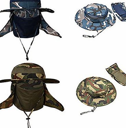 24/7 store Camouflage Green Outdoor Breathable Sunscreen Climbing Fishing Hat UV Protection by 24/7 store
