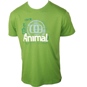 2452 Mens Animal Berger Printed T-Shirt. Fluorite Green