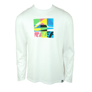 2452 Mens Reef Flux Long Sleeve T-Shirt. White