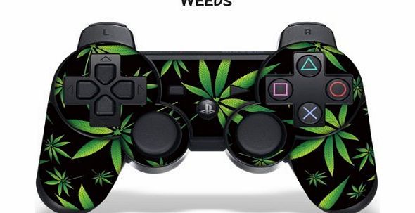 247Skins Designer skin for Playstation 3 Remote Controller - Weeds Black
