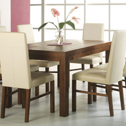 25478 Stock - Panama 150cm Dining Table & 6 Brown