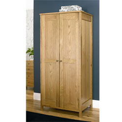 25928 Bentley Designs - Newhaven Oak  2 Door Wardrobe