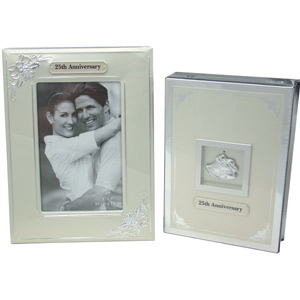 25th Anniversary Frame and Album Gift Set