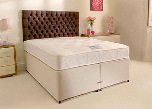 2`6 Small Single Dusk Open Spring Divan Bed - Medium Firm