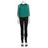 3.1 Phillip Lim Green 3/4 sleeve blouse with beaded neck