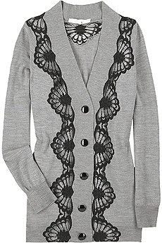 3.1 Phillip Lim Lace shell cardigan