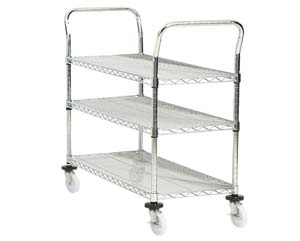 3 shelf chrome plated trolley