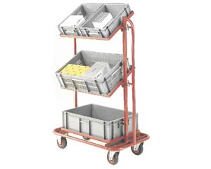 3 tier tilt container trolley