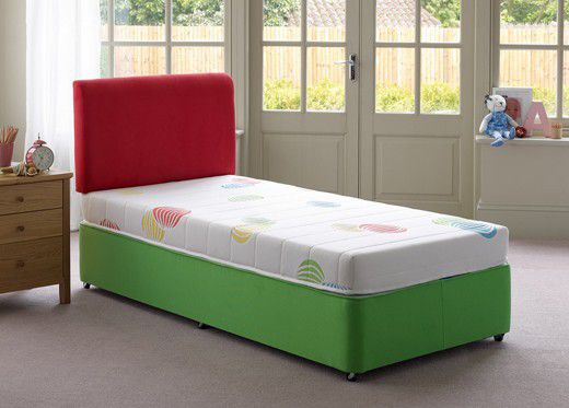 3`0 Single Bounce Divan Bed - Green