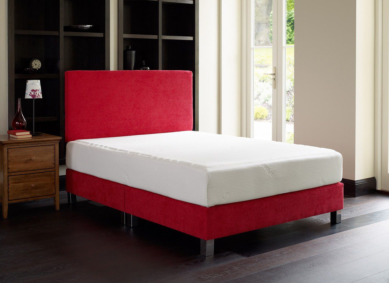 3`0 Single Creation Equilibrium Memory Foam Divan - Cherry