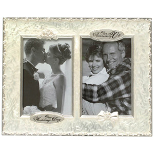 30th Anniversary Then and Now Photo Frame