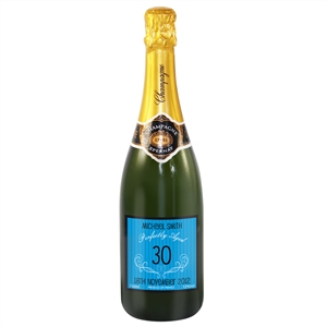 Birthday Personalised Champagne - Blue Label