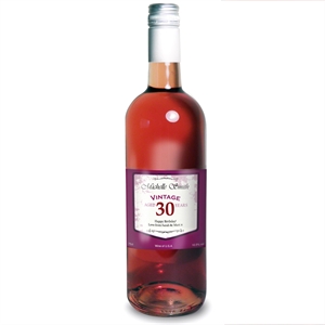 Birthday Personalised Rose Wine