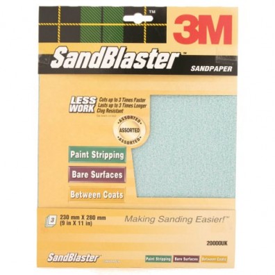 Sandblaster Sandpaper - Assorted Pack Of 3