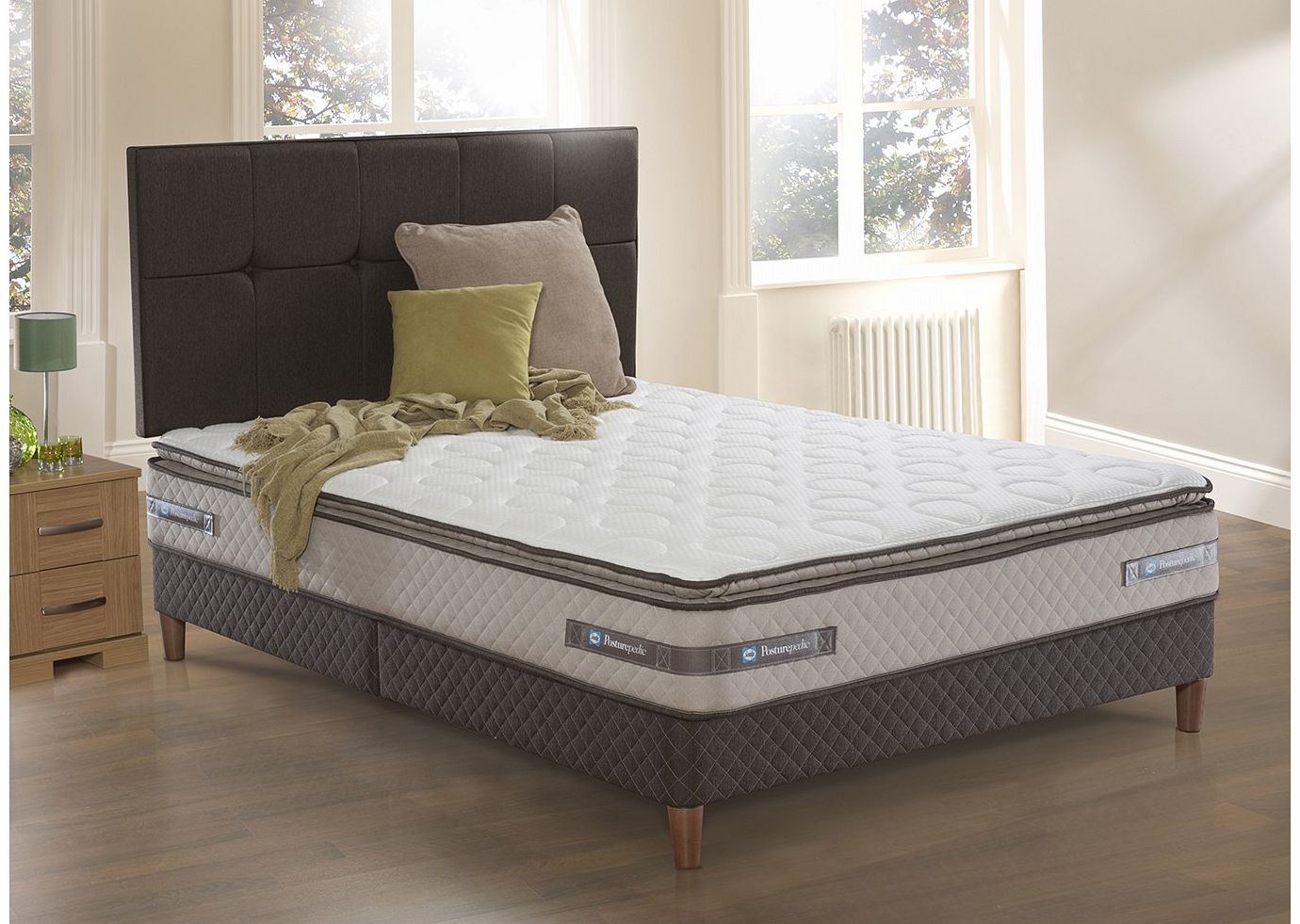 4`0 Small Double Sealy Columbus Posturetech Spring Divan Bed with