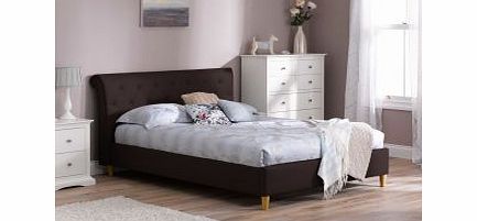 4`6 Double Greenwich Bedstead Brown Faux