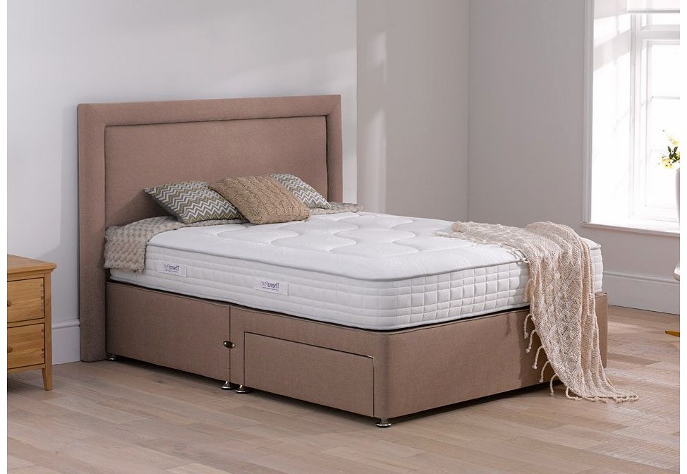 4`6 Double Therapur Desire 26 Divan Bed With Legs - Medium