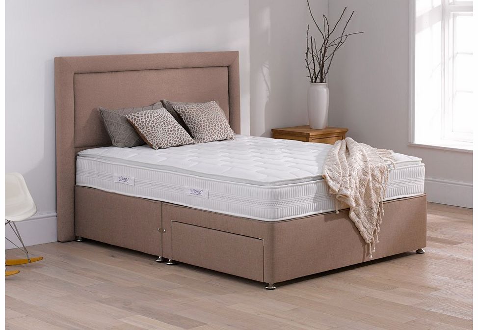 4`6 Double Therapur Rapport Divan Bed - Medium Firm