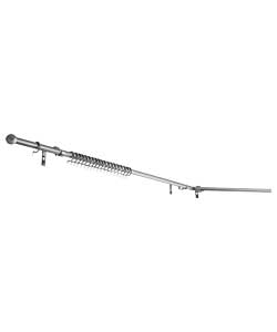 4M Bay Window Curtain Pole - Stainless Steel