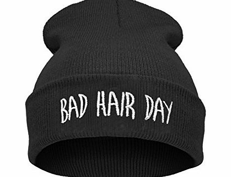 4sold (TM) bad hair day beanie hats and more (bhd black white)