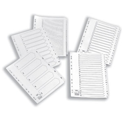 5 Star 1-15 Indexes with Clear Tabs A4