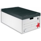 5 Star Office Case of 5 x Jumbo Storage Box - White/Black Box
