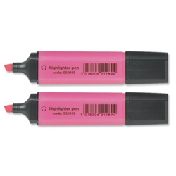 Office Highlighters Chisel Tip 1-4mm Pink