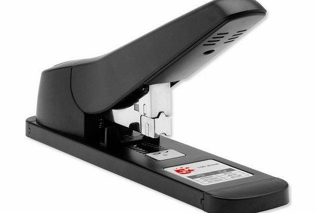 5 Star Stapler Heavy Duty Office Lever Arm All-Steel Capacity 100 Sheets Black Ref 918664