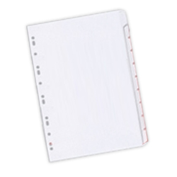 5 Star Subject Dividers Manilla 10-Part A4 White