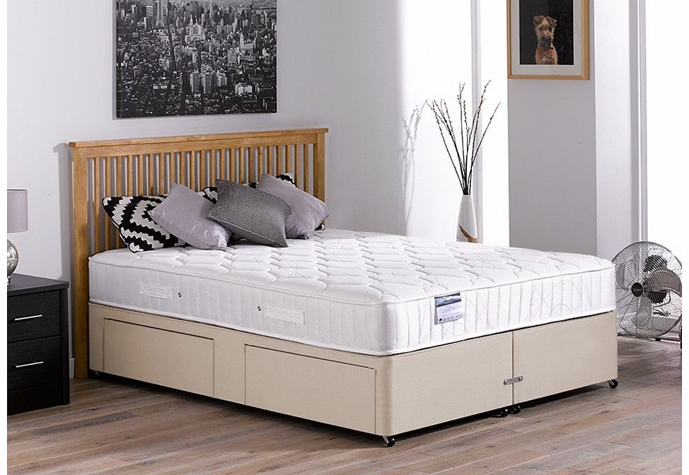5`0 King Rapley Pocket Spring Divan Bed - Medium - Beige