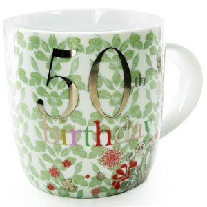 50th Birthday Nouveau Delights Porcelain Mug