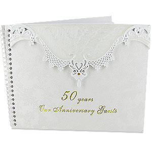 50th Golden Wedding Anniversary Guest Book