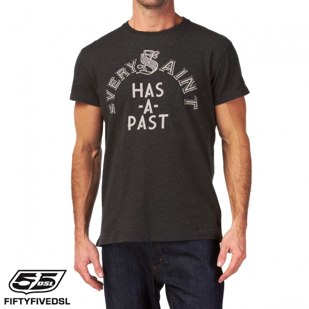 55DSL Mens 55 DSL The Future T-Shirt - Black Heather