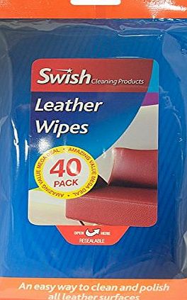 5starwarehouse Leather Wipes Furniture Sofa Cleaning - 40 Pack