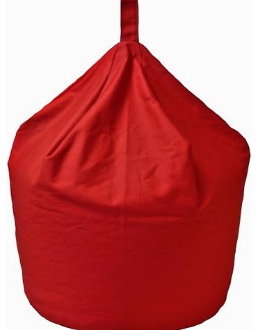 6 CUFT Large Adult Kids Red Cotton Chair Seat Beanbag Bean Bag with Beans