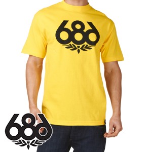 686 T-Shirts - 686 Wreath T-Shirt - Yellow