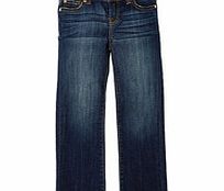 4-6yrs blue cotton blend jeans